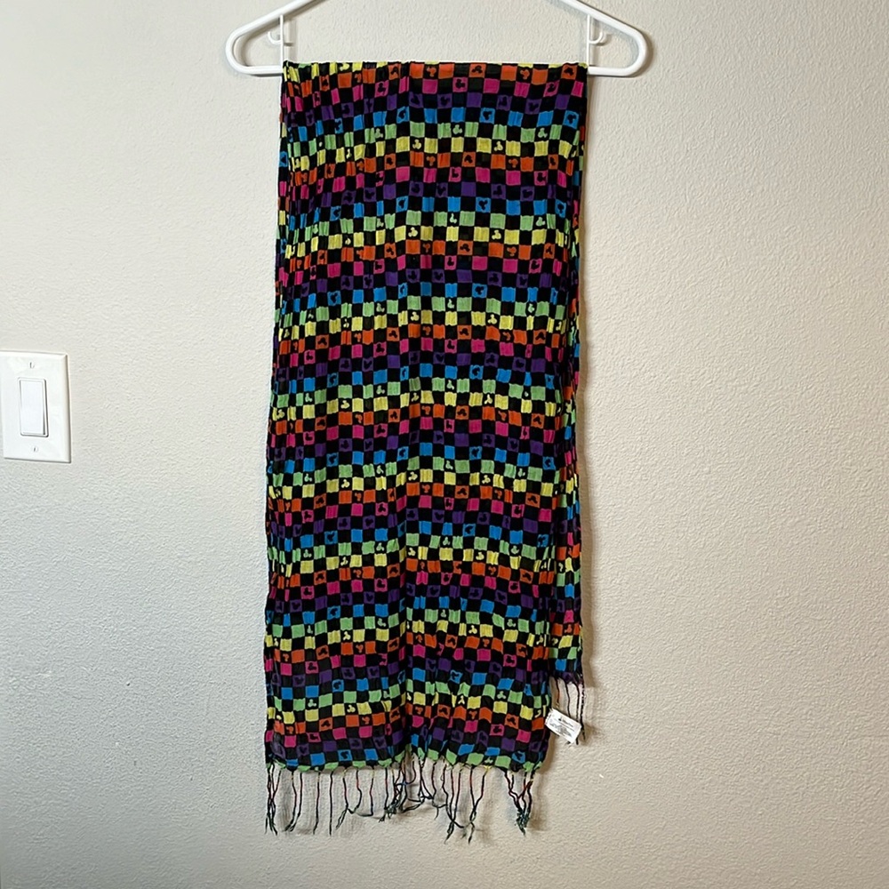 Disney Parks Rayon Rainbow Mickey scarf